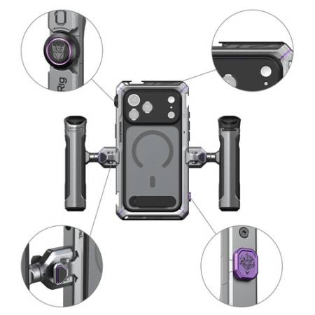 SmallRig 5585 Megatron Edition - zestaw do filmowania do iPhone 17 Pro (szaro-fioletowy)